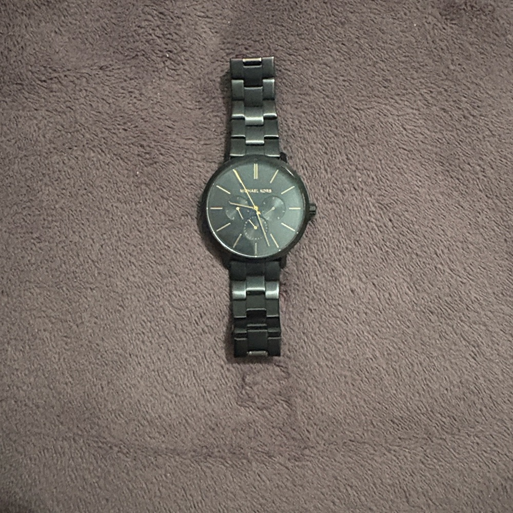 Michael Kors Black and Gold Watch